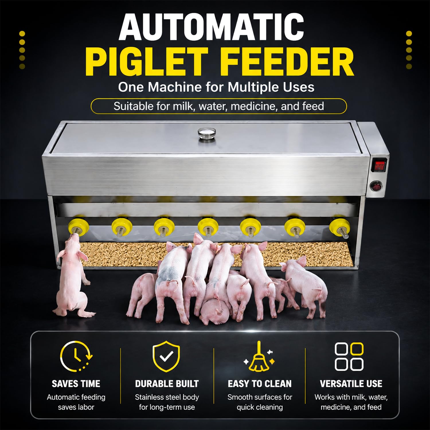 Milchtränke aus Edelstahl für Schweinebetriebe 10