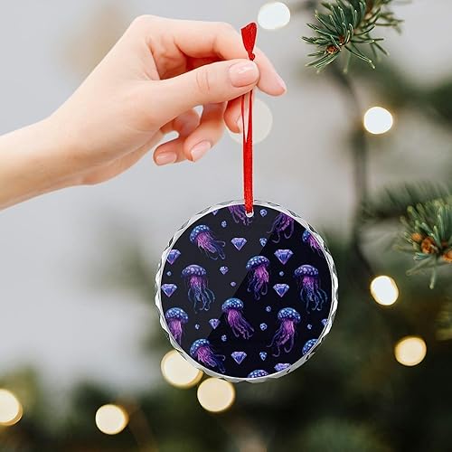 Miniatura 6 de Deep Sea Crystals Jellyfish Christmas Decorations Xmas Tree Ornaments Round Glass Indoor Winter Decor