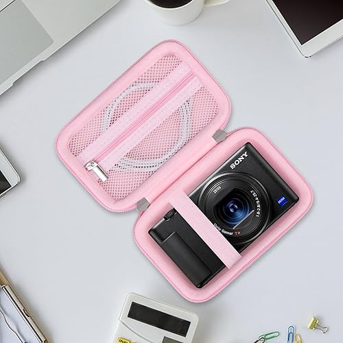 Miniatura 6 de Funda rígida de viaje para cámara digital Sony ZV-1, cámara Sony ZV-1 para creadores de contenido y vloggers, bolsa protectora con bolsillo de malla
