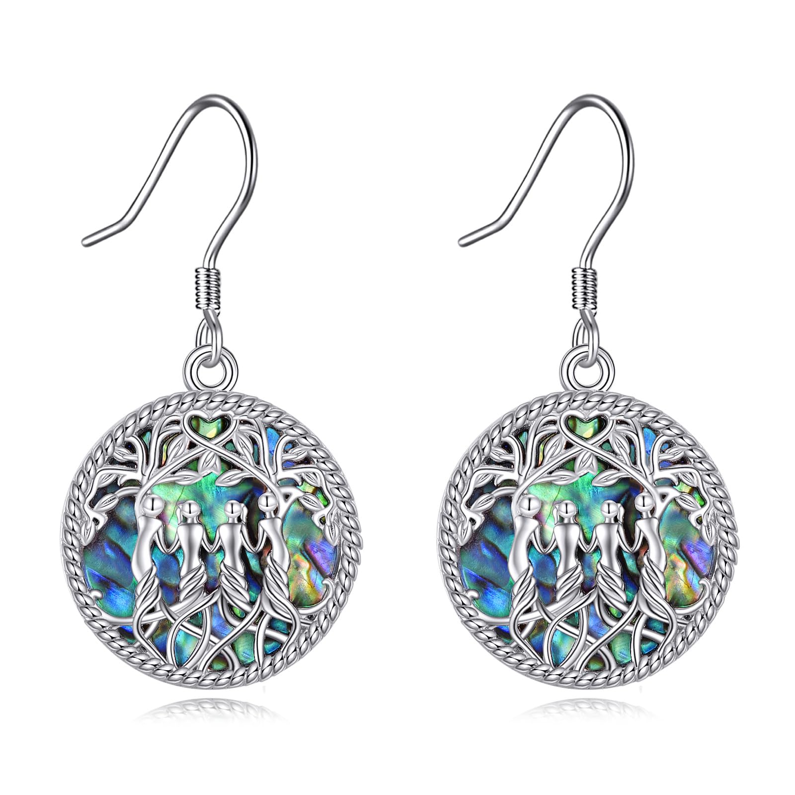 YFN Sister Earrings Gifts from Sister, Sterling Silver Crystal Sister Earrings Jewelry, Birthday Jewelry Gift for Sisters