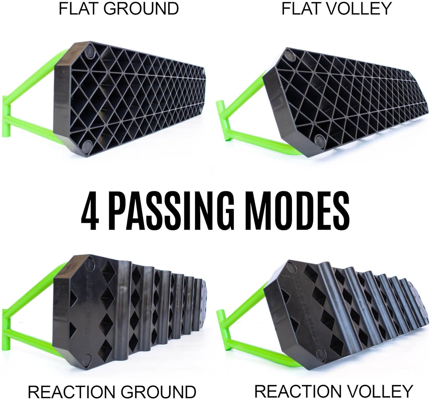 QuickPlay Replay Station 4-in-1 Soccer Rebounder Board - Portable Rebound Board for Backyard - Dual Surface, Dual Angle Soccer Passing Board for Passing & Reaction Skills - Soccer Training Equipment