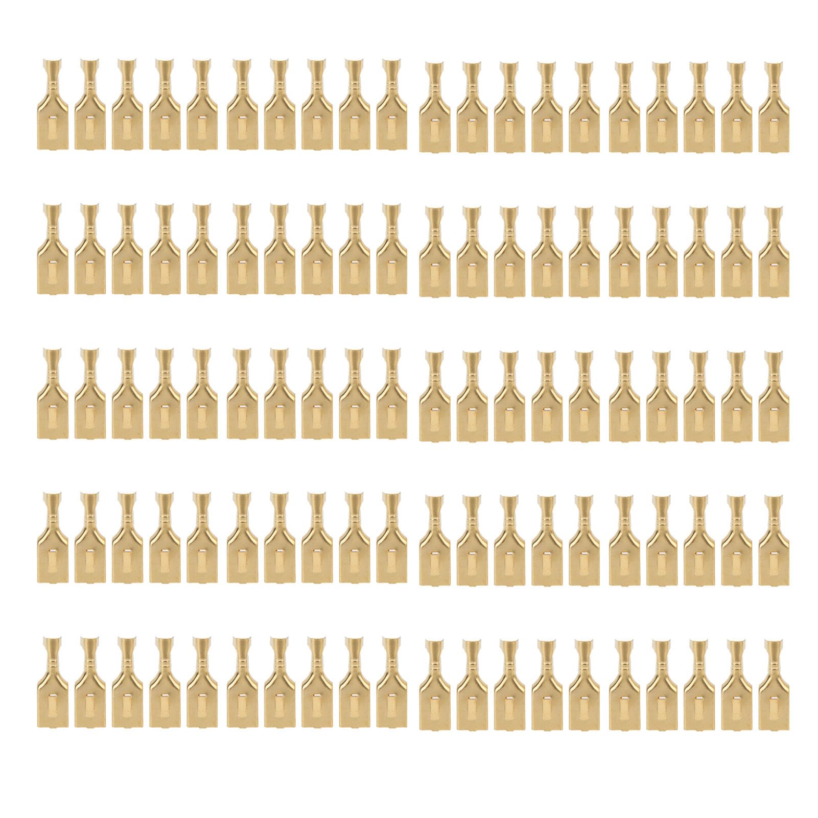 Respicefinem Baomain Female Spade Connector Connector 12. 0×8. 0×3. 0 100 Pcs Connector Brass Plug and Pull Type Connector Terminal 7. 8Mm Low Resistance Baomain Female Spade Conne
