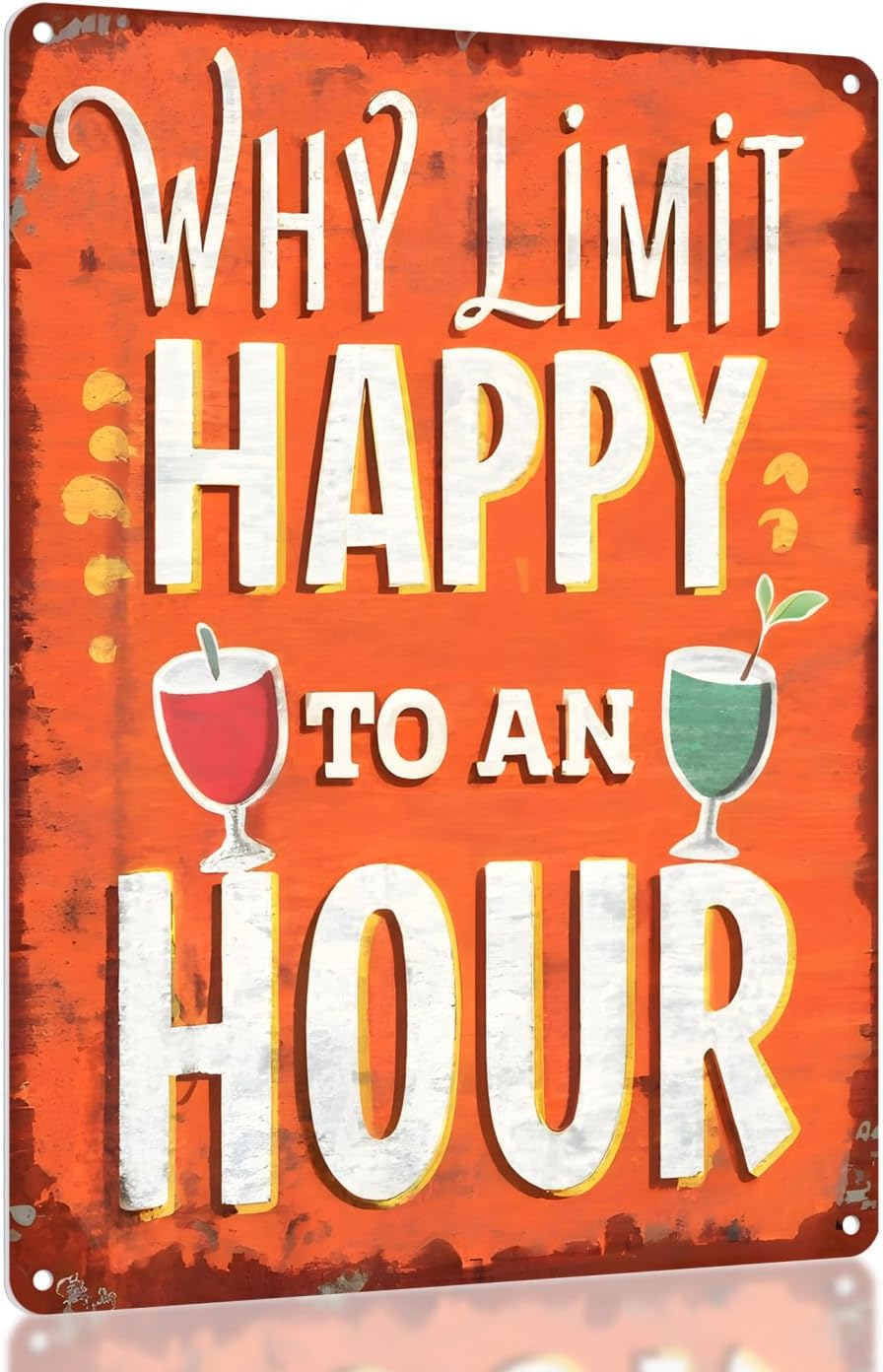 Letrero de barra de metal vintage, decoración humorística de bar para el hogar, divertida decoración de pared de bar, regalos para bebedores de