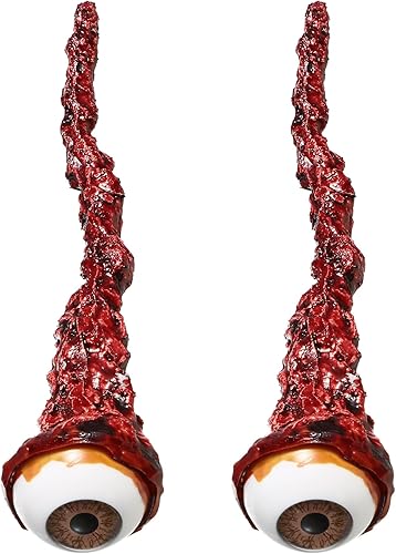 Miniatura 8 de Hanaive 2 piezas de Halloween arrancados globo ocular accesorio de película hecho a mano de calidad realista ojos rasgados recuerdos de fiesta para