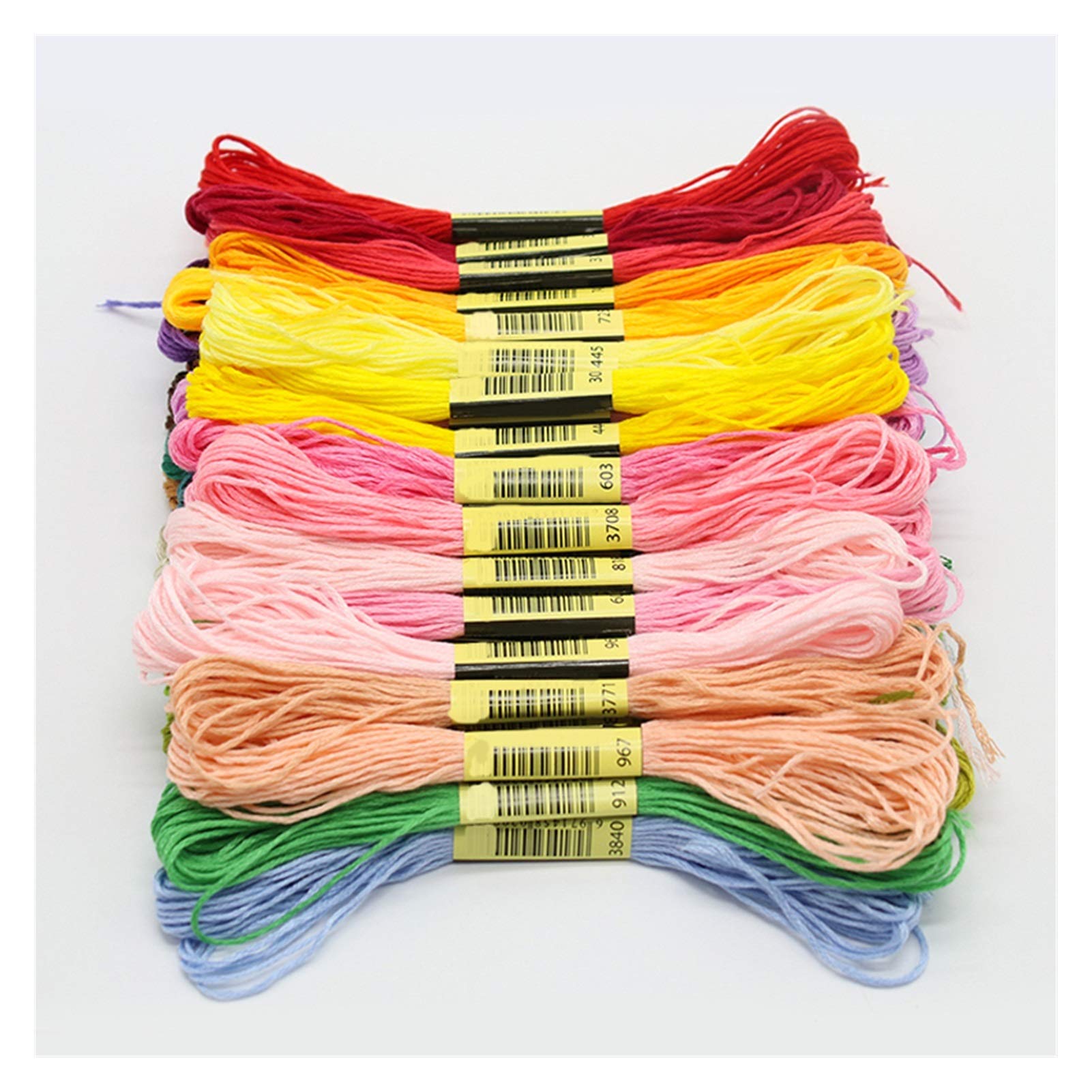 Fili da Ricamo 50/20/200/447Colors Ricamo Ricamo FAI DA TE Linea di seta Branch Fili Fili Filettatura Floss Floss Skein Stitch Thread Filettatura Strumenti per cucire ( Color : 150 random color )