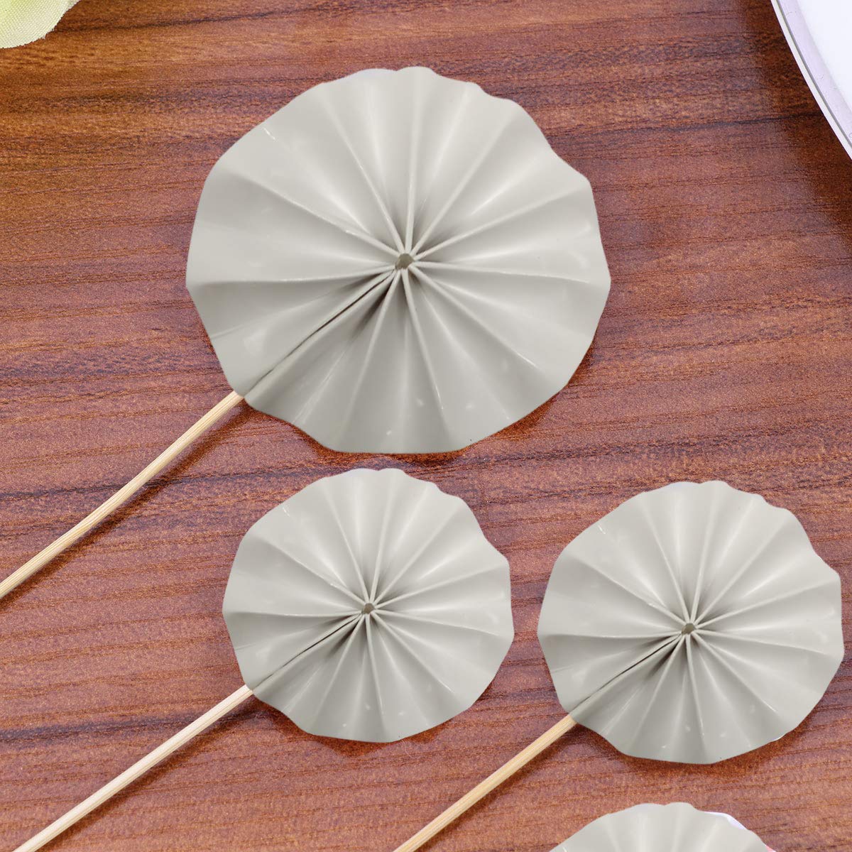 AMFIN® Fan Cupcake Cake Toppers - White 2
