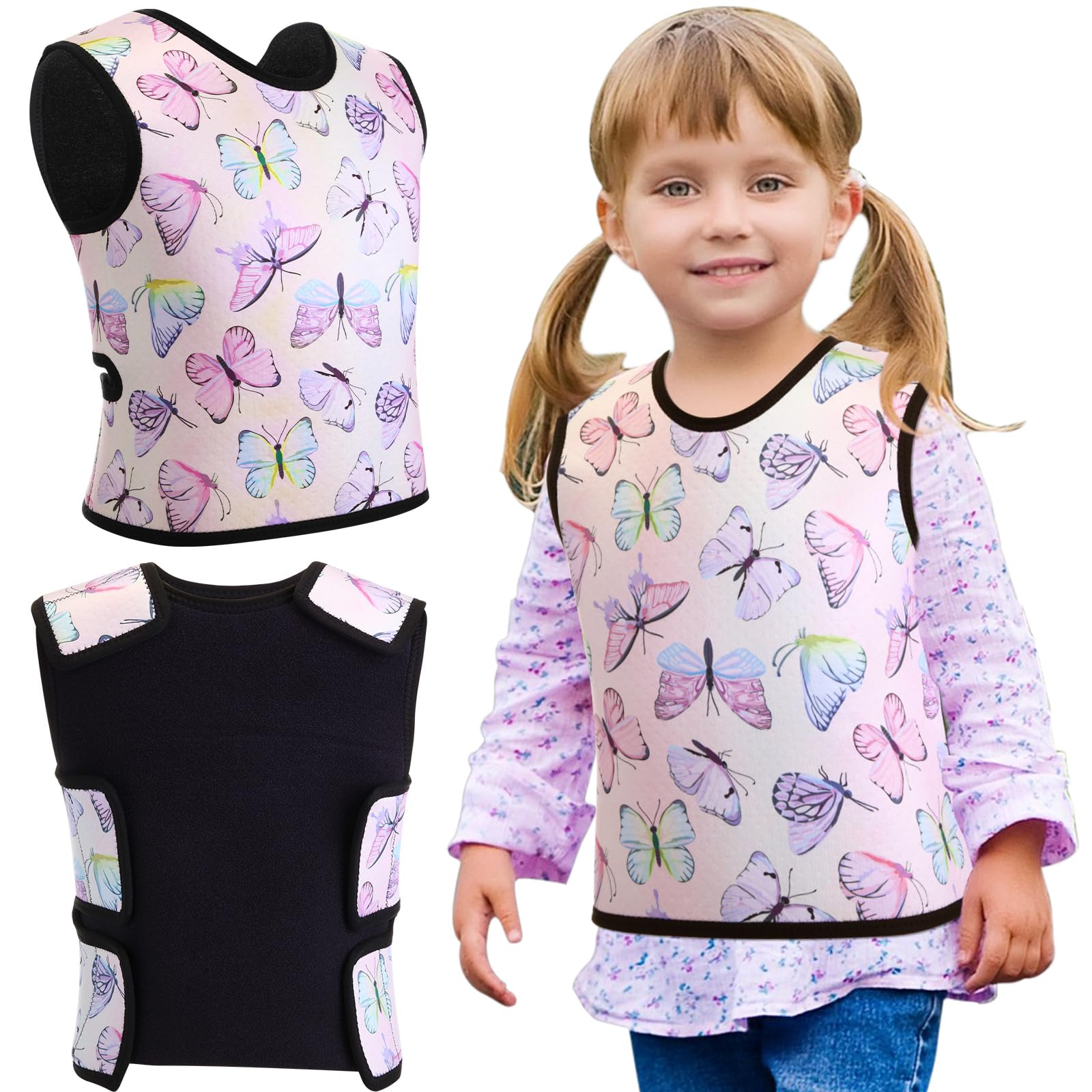 Janmercy Kid Compression Vest, Age 2 to 9, Butterfly, Small