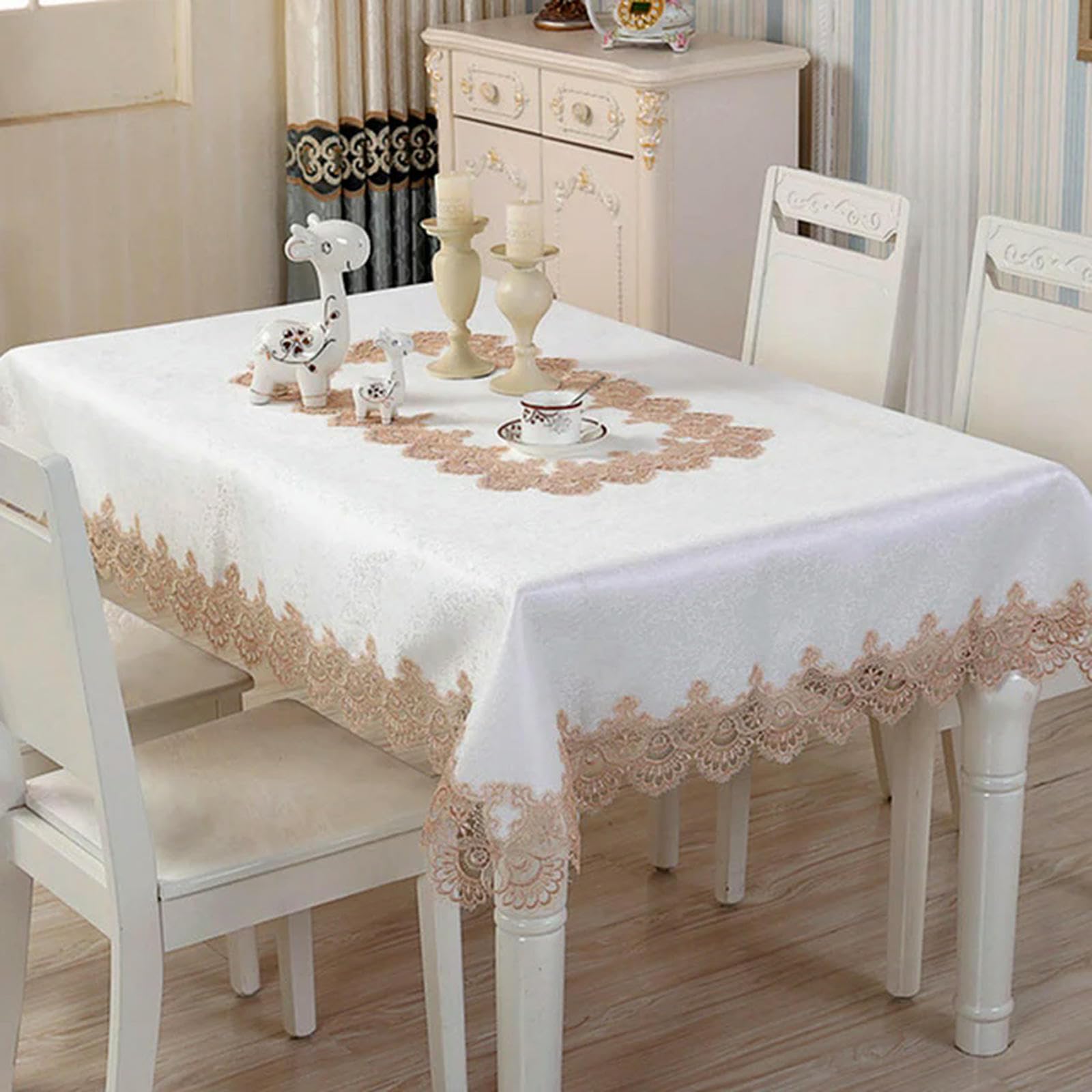 Couverture de bureau en tissu de dentelle haut de gamme pour salle à manger