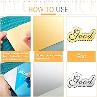 Vista 5 de 3 piezas de hoja de espejo acrílico, hoja acrílica, corte láser, espejos de plástico acrílico inastillables para el hogar, diseño arquitectónico