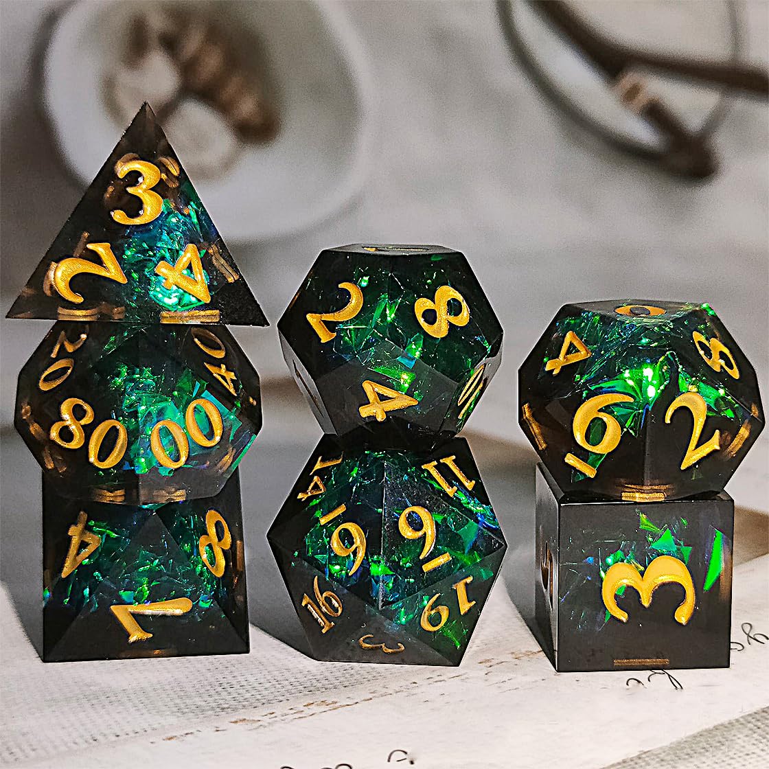 Stampi Silicone Dadi D&D, Stampo Dadi Poliedrici per Giochi di Società, Stampini Resina Epossidica Dadi Poliedrici, Dice Resin Molds per DND RPG MTG Dungeon and Dragons Gioco (Dadi D&D)