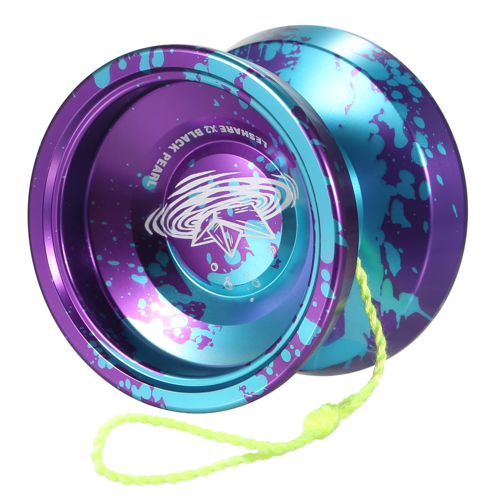 HUIOP Bola de yoyo de Aluminio Regalo de yoyo competitivo con Cuerdas de rodamiento y Guante,Bola de yoyo de Aluminio