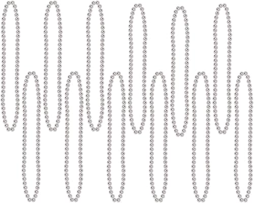 Beistle Company Unisex Adult Party BeadsPlata Plata Medio
