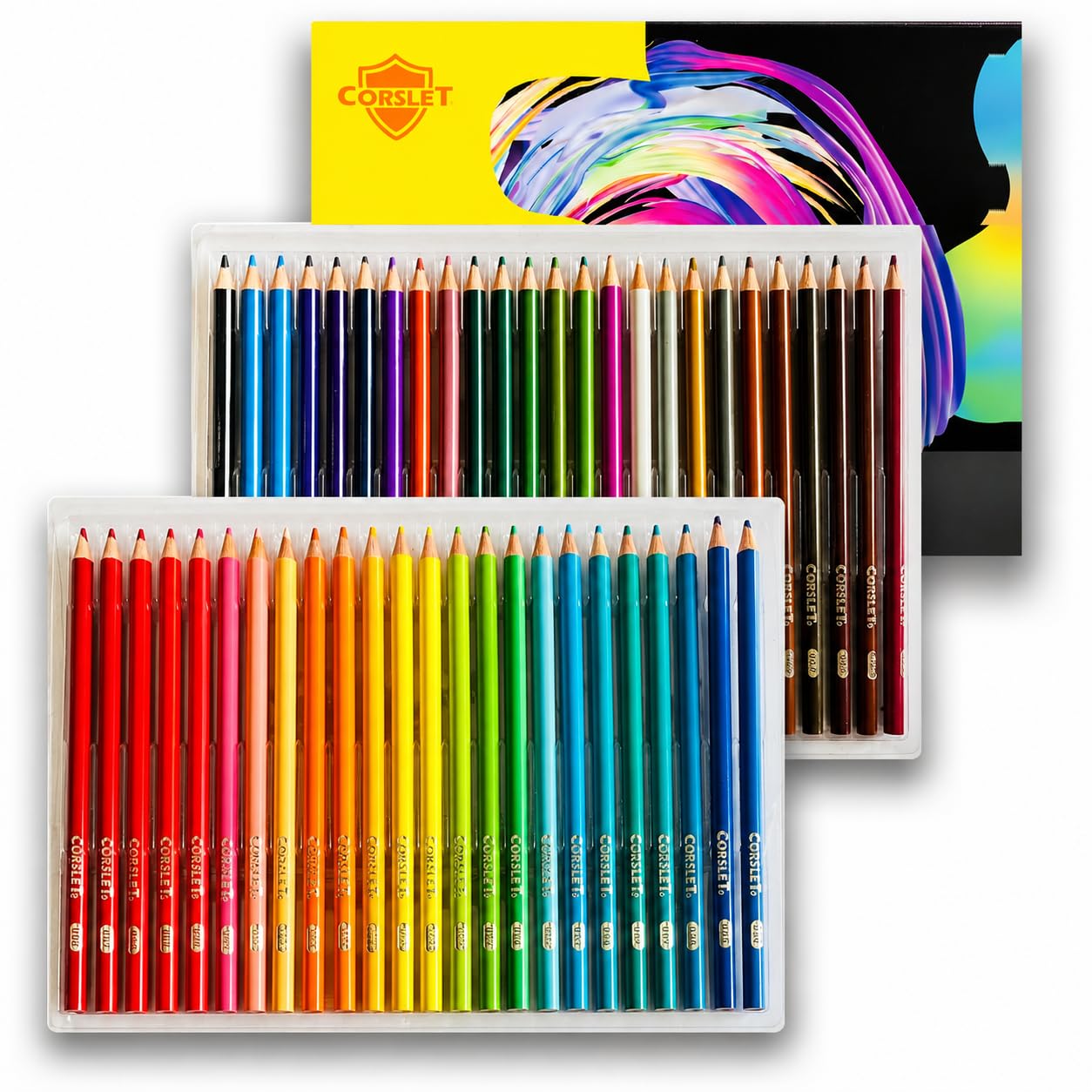 Corslet 48 Pc Oil Colour Pencils Set Art Kit Color Drawing For Artists Sketching Artist Beginners & Pro Art, And Colouring, Multi-coloured, Multi-image-8