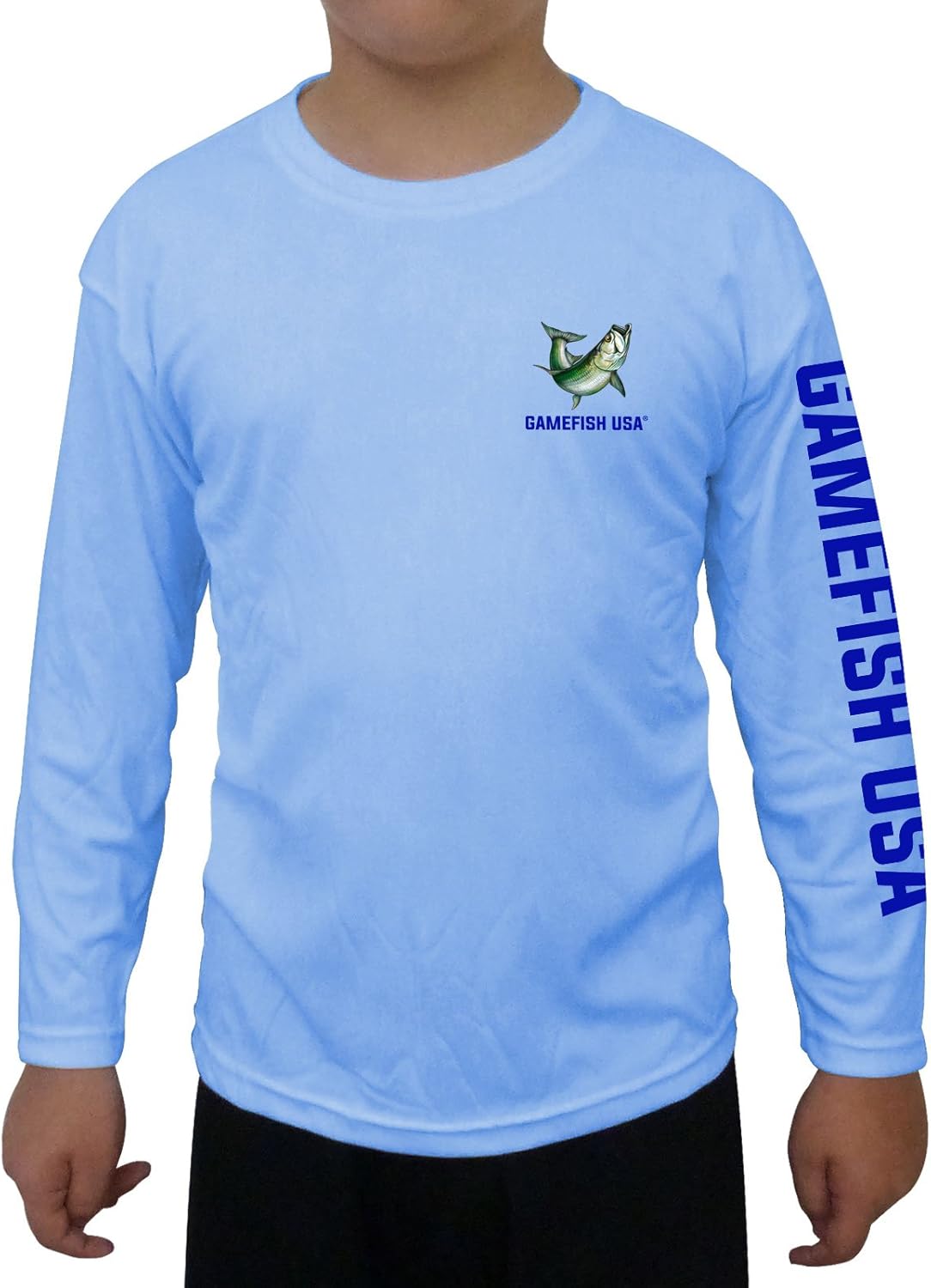 GAMEFISH USA Kid's UPF 50 Long Sleeve Microfiber Moisture Wicking Performance Fishing Shirt Tarpon