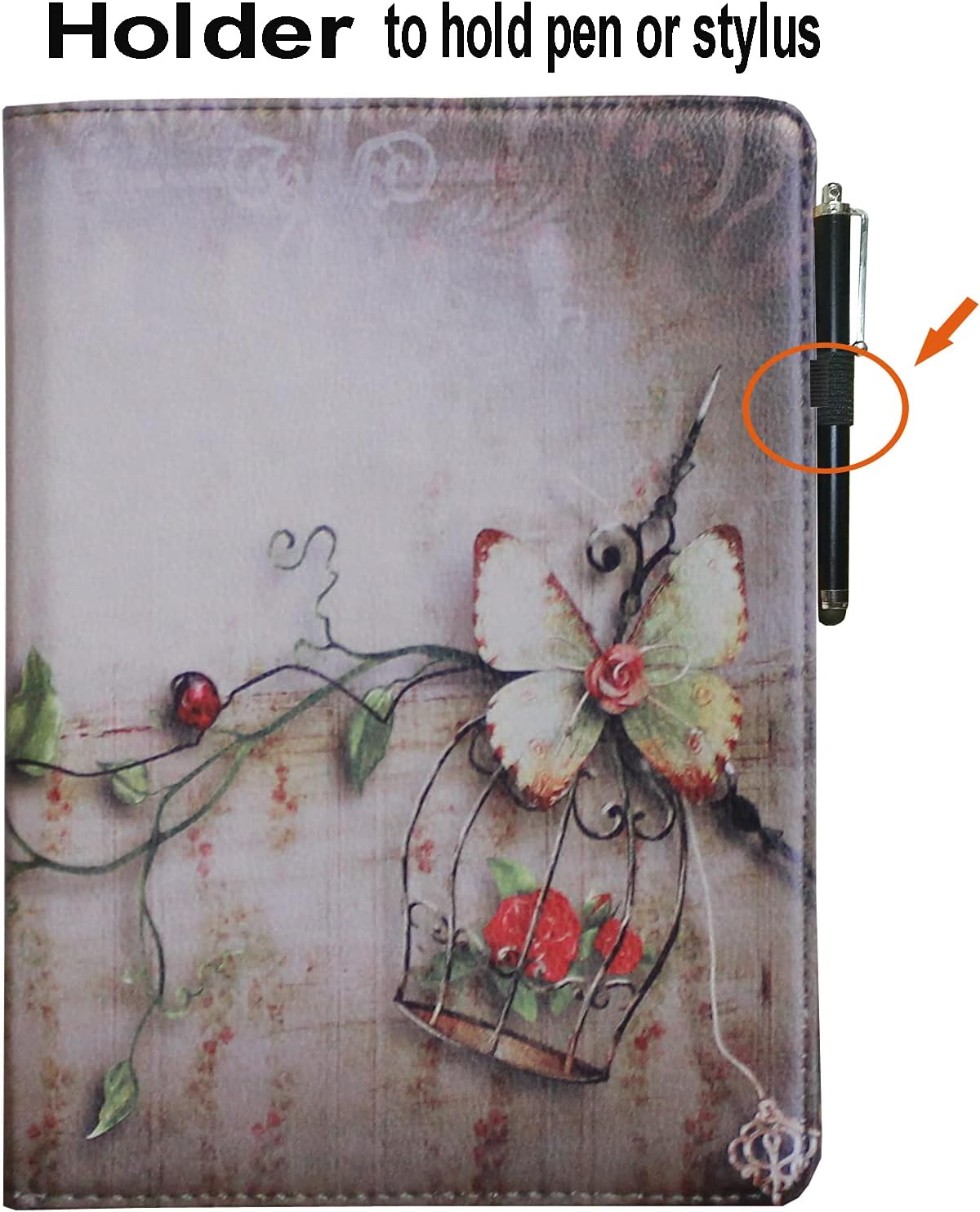 Case for iPad A16 11-inch (11th Gen 2025), for 2022 iPad 10th Generation 10.9 inch, Rotating Stand Smart Magnetic Cover for Model A3354 A3355 A3356 A2696 A2757 A2777 (Butterfly Flower)