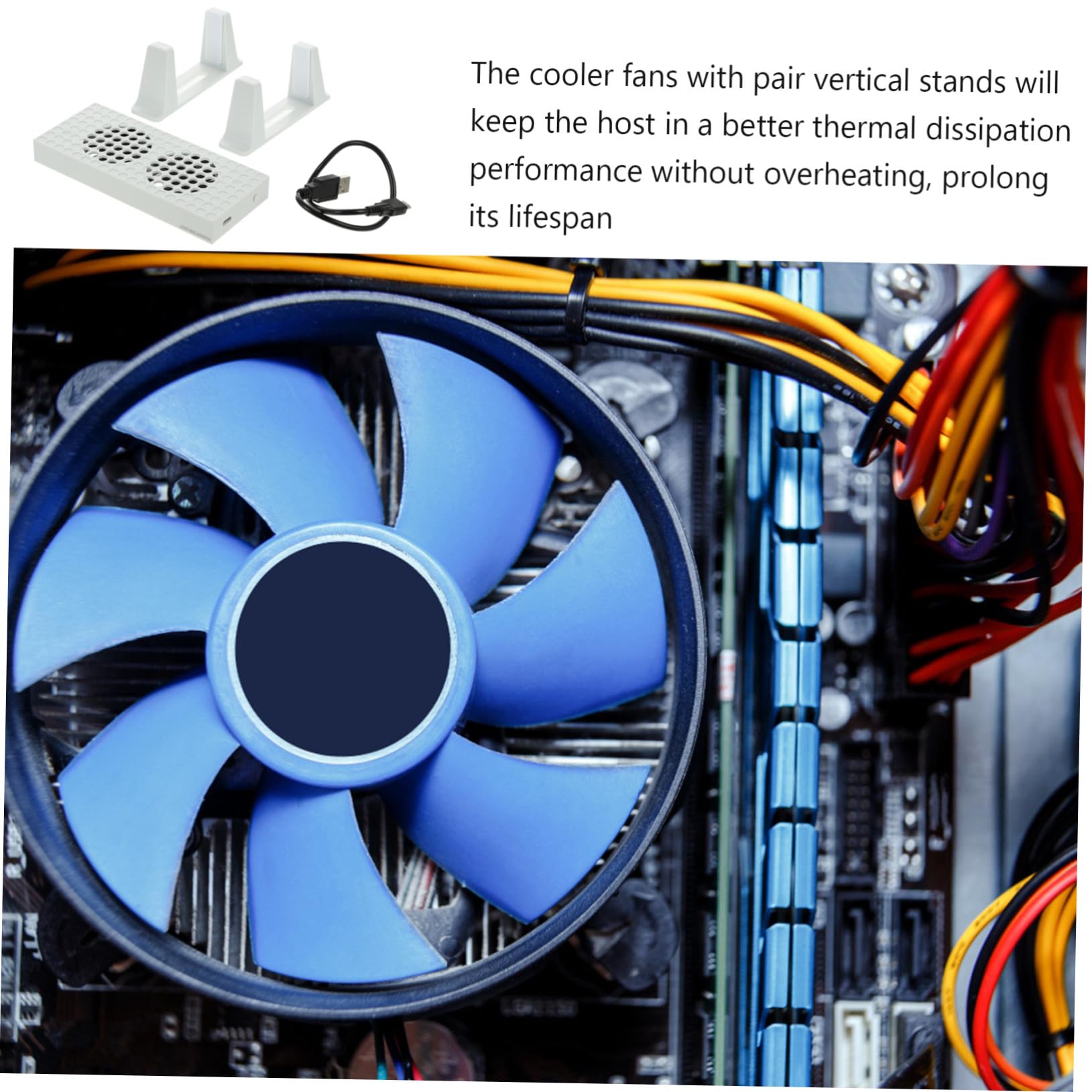 1 Juego Base de Refrigeración con Ventilador Ajustable para S Soporte Vertical y USB para Sincronización y Carga