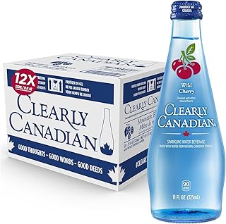 Sparkling Flavored Water, 11 oz Glass Bottles – Variety of Refreshing Flavors, Premium Carbonated Beverage, Available in 12-Pack and 24-Pack Options (12 Pack, Wild Cherry)
