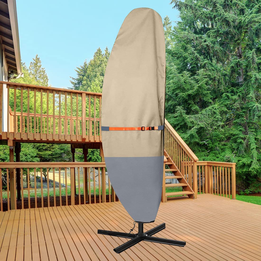 Terrassenschirm-Abdeckung Für 2,7–4,5 M Schirme – Wasserdicht, Windfest, Mit Stab & Tasche