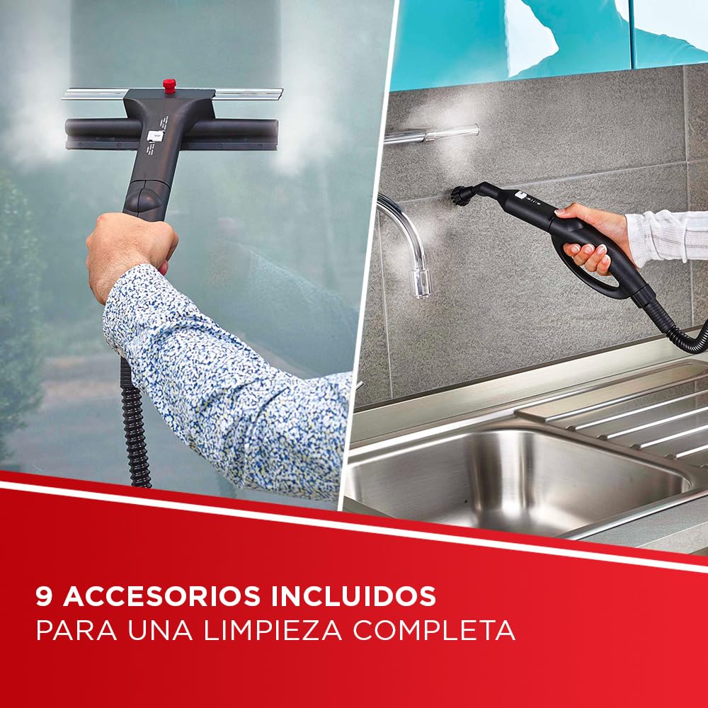 Polti Vaporetto Eco Pro 3.0 con 20 Ampollas Kalstop Antical, Limpiador a Vapor con Caldera y Tapón de Seguridad, 2000 W, Depósito 2 L, 9 Accesorios, Fabricado en Italia, Gris