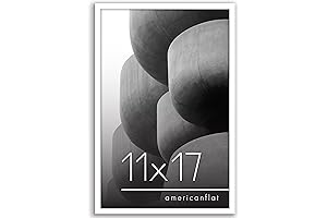 Americanflat 11x17 Picture Frame: Thin, White & Display-Ready