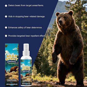 Mini Bear Spray | 100ml Self Defense Animal Repellent Mist | Bitter Bear Spray Self Defense - Women Hiking Climbing Outdoor Safety Mountain Lion