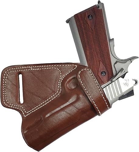 Miniatura 4 de YT HOBBY Funda de cuero hecha a mano de primera calidad con espalda pequeña para pistola SOB