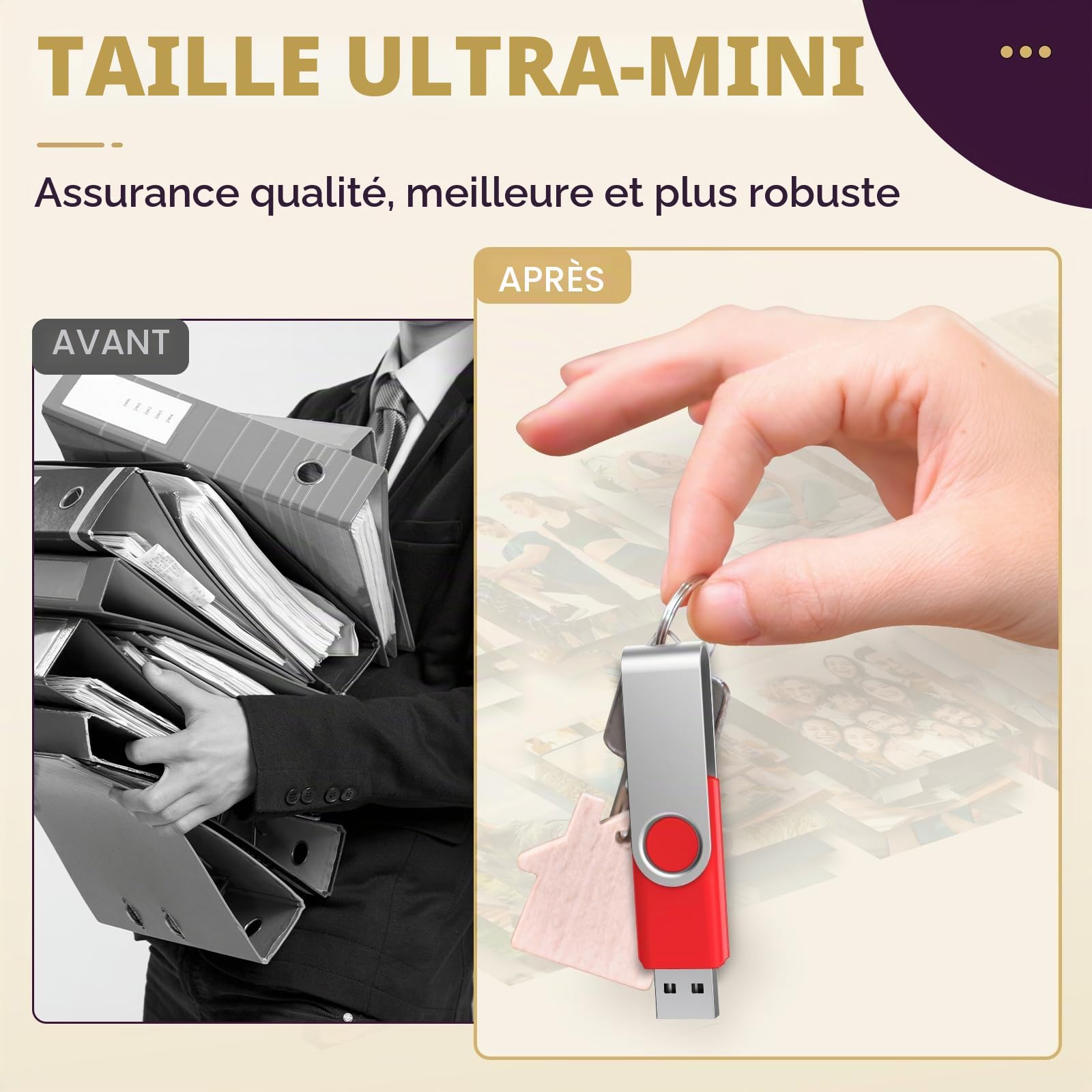 FEBNISCTE Lot de 10 clés USB 16 Go 2.0 - Clé USB Pliable 16 Go - Support de données Pendrive Rouge USB avec 10 Cordes de Poignet