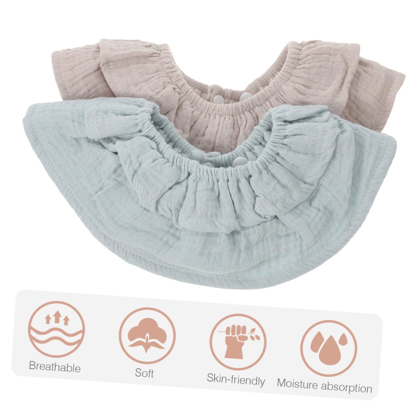 ibasenice 6pièces Bavoirs Coton Absorbants Pour De Bavoirs Pour Dentition Confortables Et Pour Nourrissons