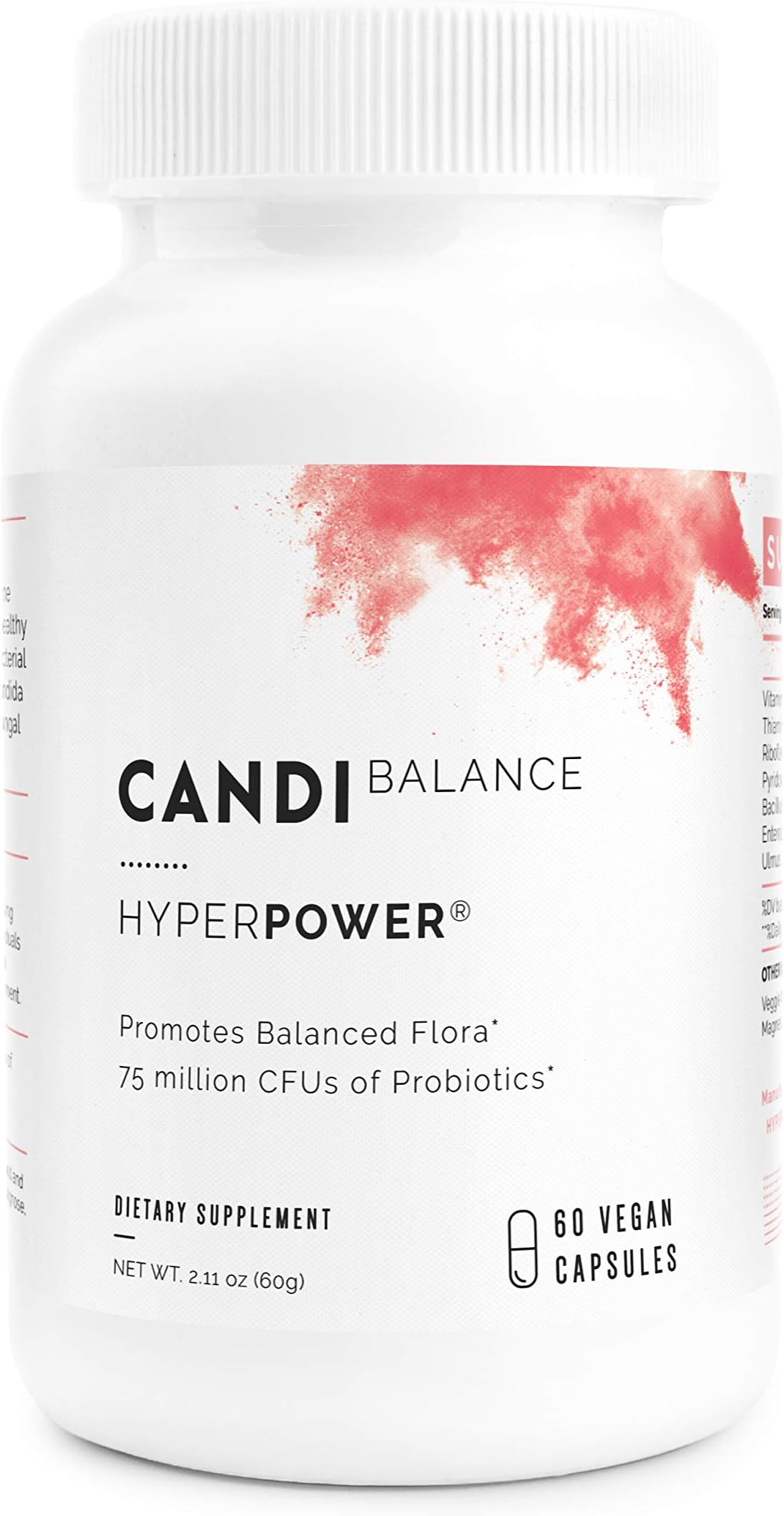 HyperPower Candida Cleanse Extra Strength - Powerful Probiotics, Herb & Enzymes for Yeast Candida Overgrowth Treatment, Superior Relief - 60 Vegan Capsules