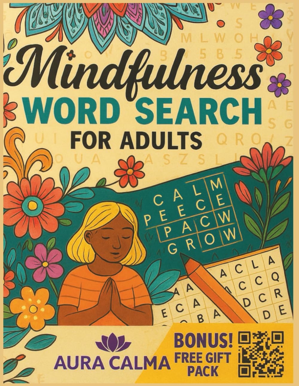 Mindfulness Word Search: word search for adults large print,adult puzzle books,relaxing, brain games,adults seniors,stress relief ,calming, meditation