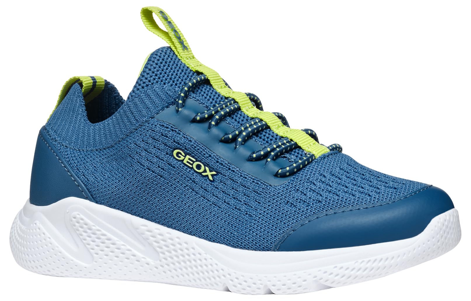 Geox J SPRINTYE BOY A Sneaker, Octane/Lt Green, 1 UK