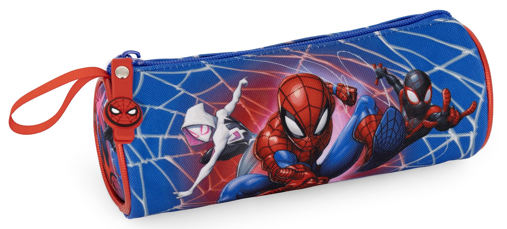 Clondo Pacchetto Scuola 3pz Per Spiderman Fan | Zaino Ergnomico Grande, Astuccio 3 Scomparti riempito 46pz, Tombolino