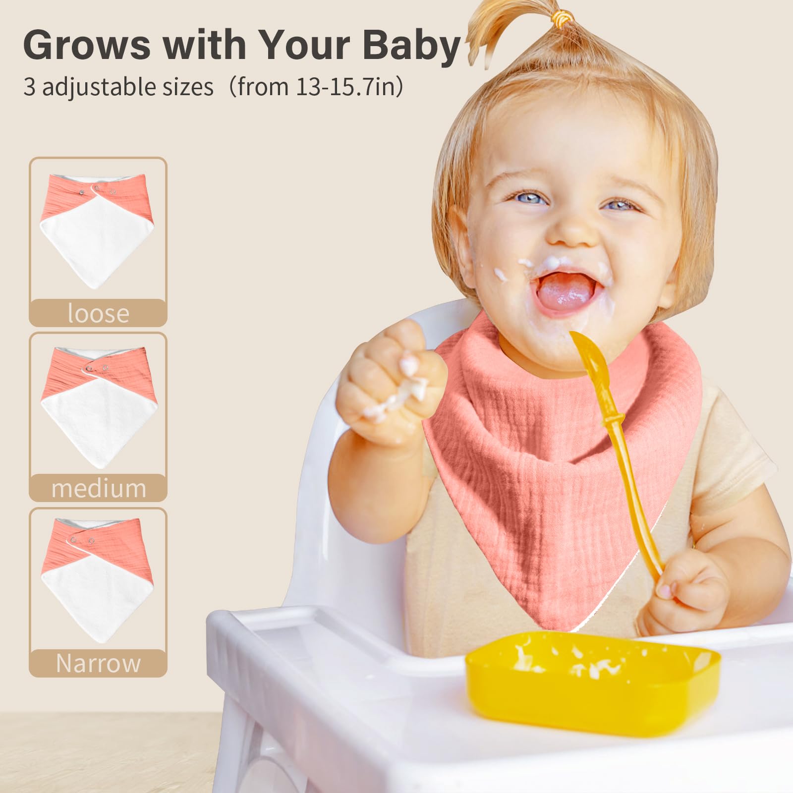 NISXABEBE Bébé Bavoirs Bébé Mousseline Bandana Bave Bavoirs pour Unisexe Bébé Filles Garçons Bave et Dentition
