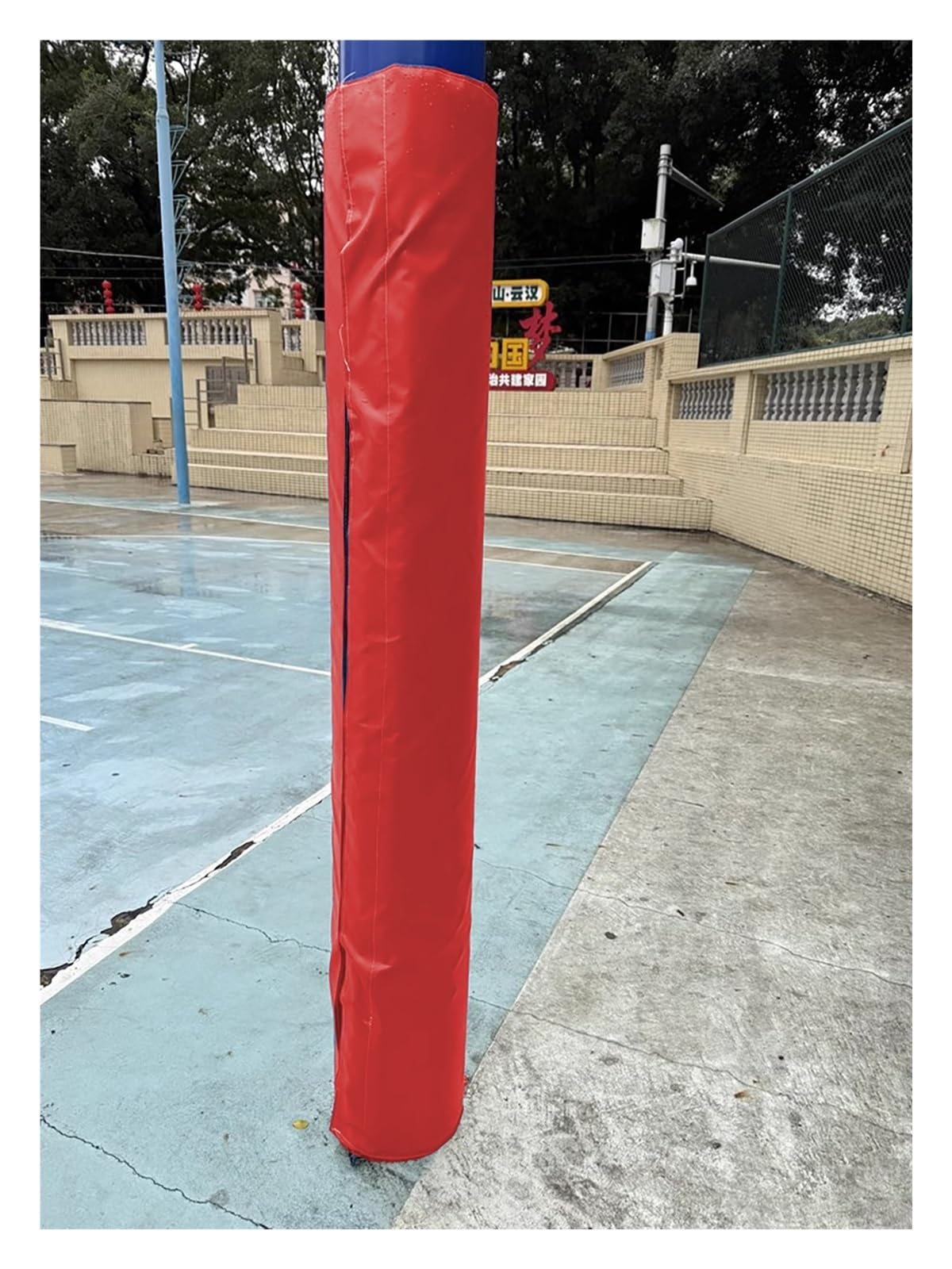 Yllffll Red Playground/Garage/Basement Pole Padding Wrap Around, Portbale Reusable Waterproof Round Posts Pad(2" 3" 4" 5" 6" 7" 8" Id) For Metal/Wood/Concrete/Cement Post Colum(,Dia 100Mm (4In))