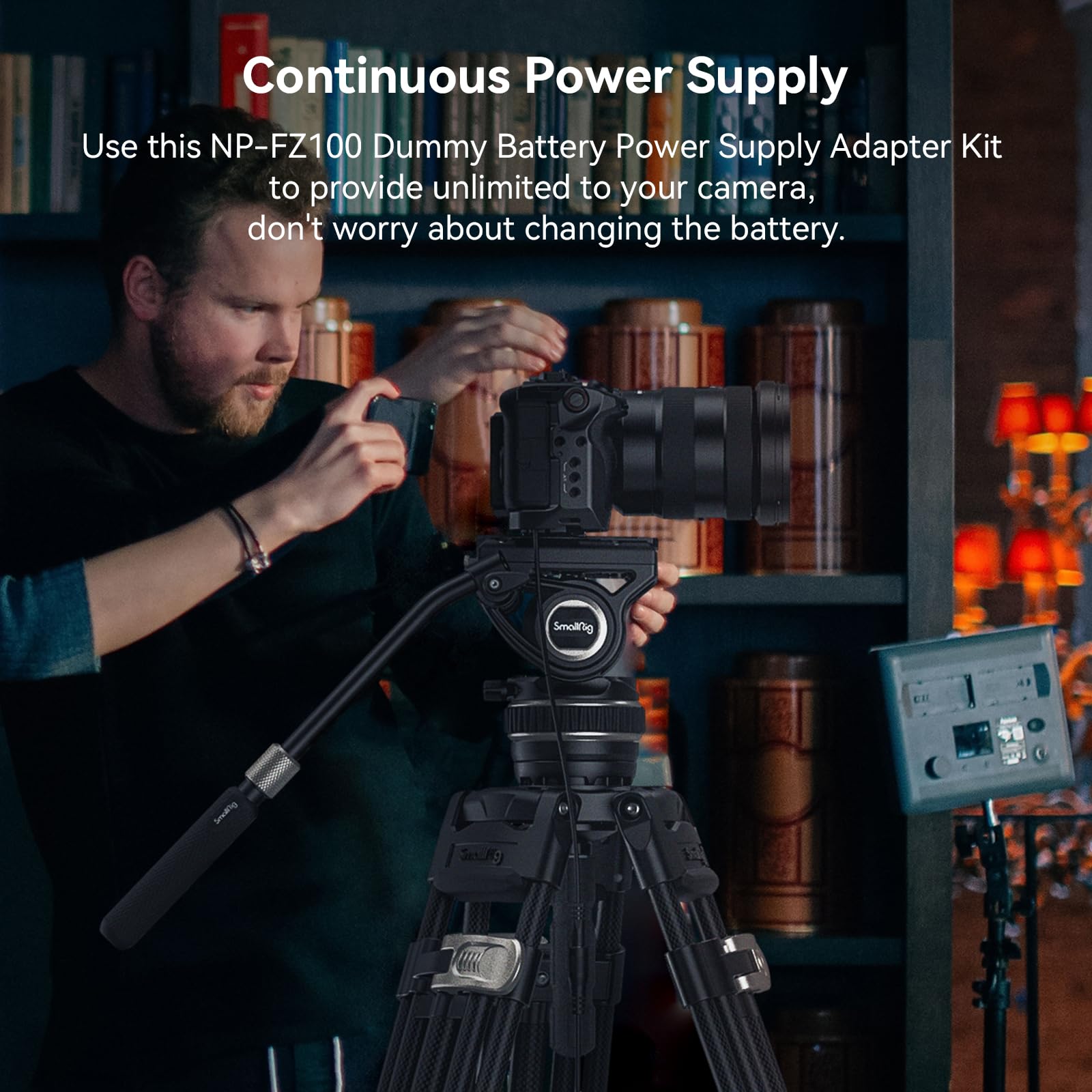 SMALLRIG Dummy Battery Power Supply Adapter Kit für Sony NP-FZ100 α6600 / α9 II / α7 III / α7R III / α1 / α7C / α7S III / α7R IV/ α7R V / α6700/ FX3 / FX30 / α7CR / α7C II / α7 IV/ZV-E1 Kamera-4269B