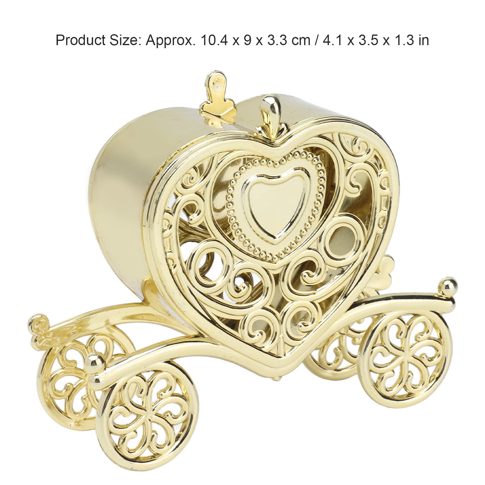 HAOHIZE Princess Carriage Candy Boxes, 12PCS Pumpkin Carriage Wedding Candy Box Candy Cart Plastic Gift Box Candy Boxes Party Favors Candy Holders Candy Containers for Guests (Gold)