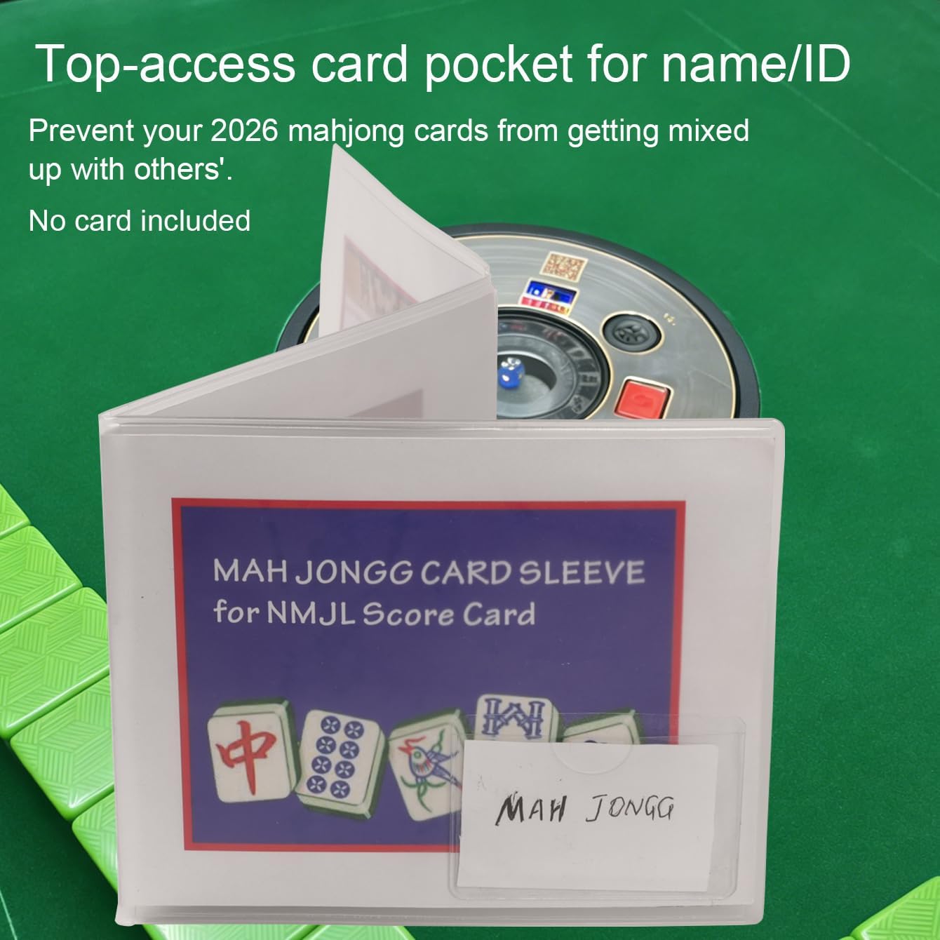 AOG Large Mahjong Card Cover,2 Pack,Waterproof,Plastic Protector Sleeves image 3
