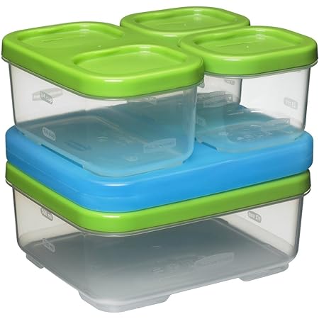 Rubbermaid LunchBlox Sandwich Kit, Green 1806231,Green, Blue