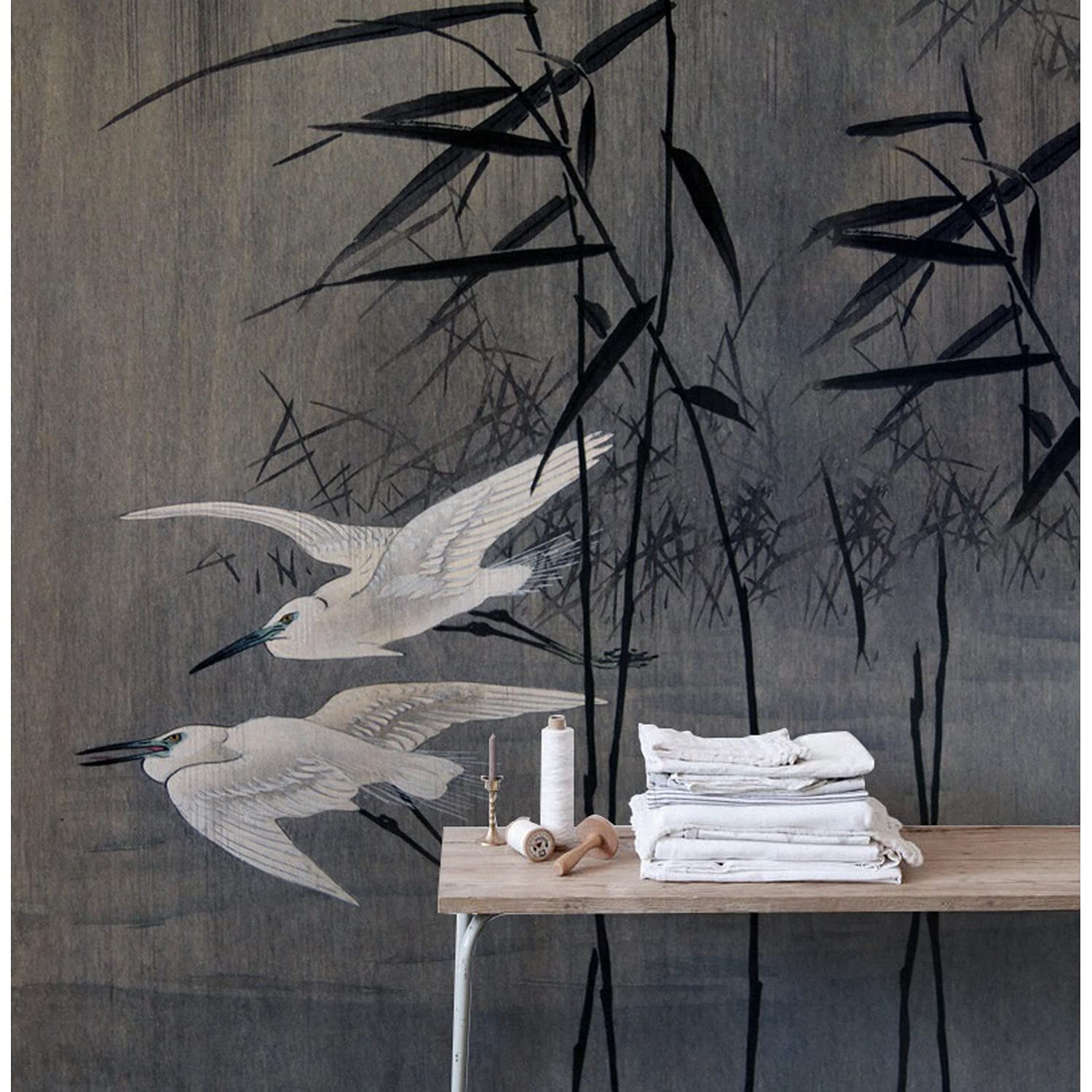 Fotomurale adhesivo decorativo 208x146 pegatina pared paisaje natural lago asiático