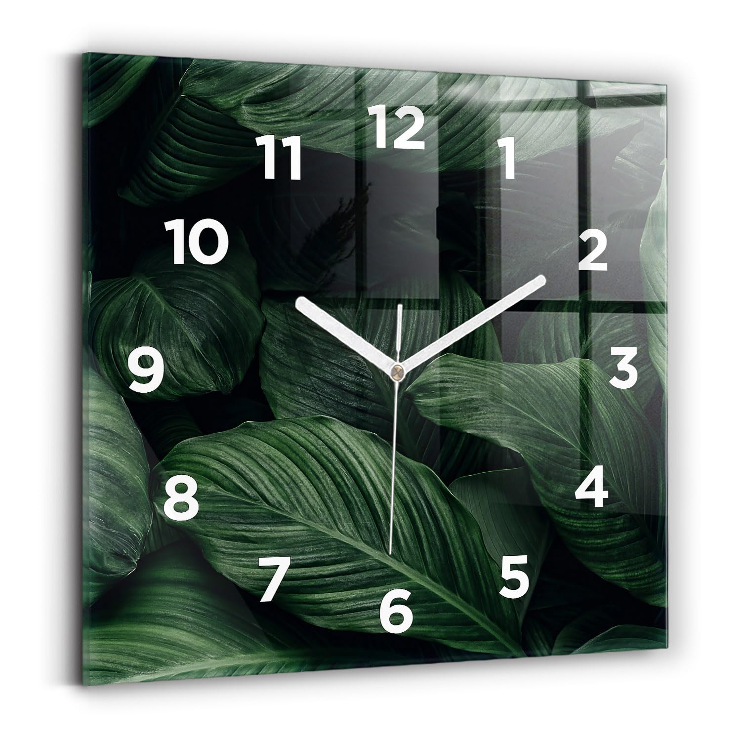Horloge numérique Wallfluent avec mécanisme silencieux haut de gamme et design monstre tropical