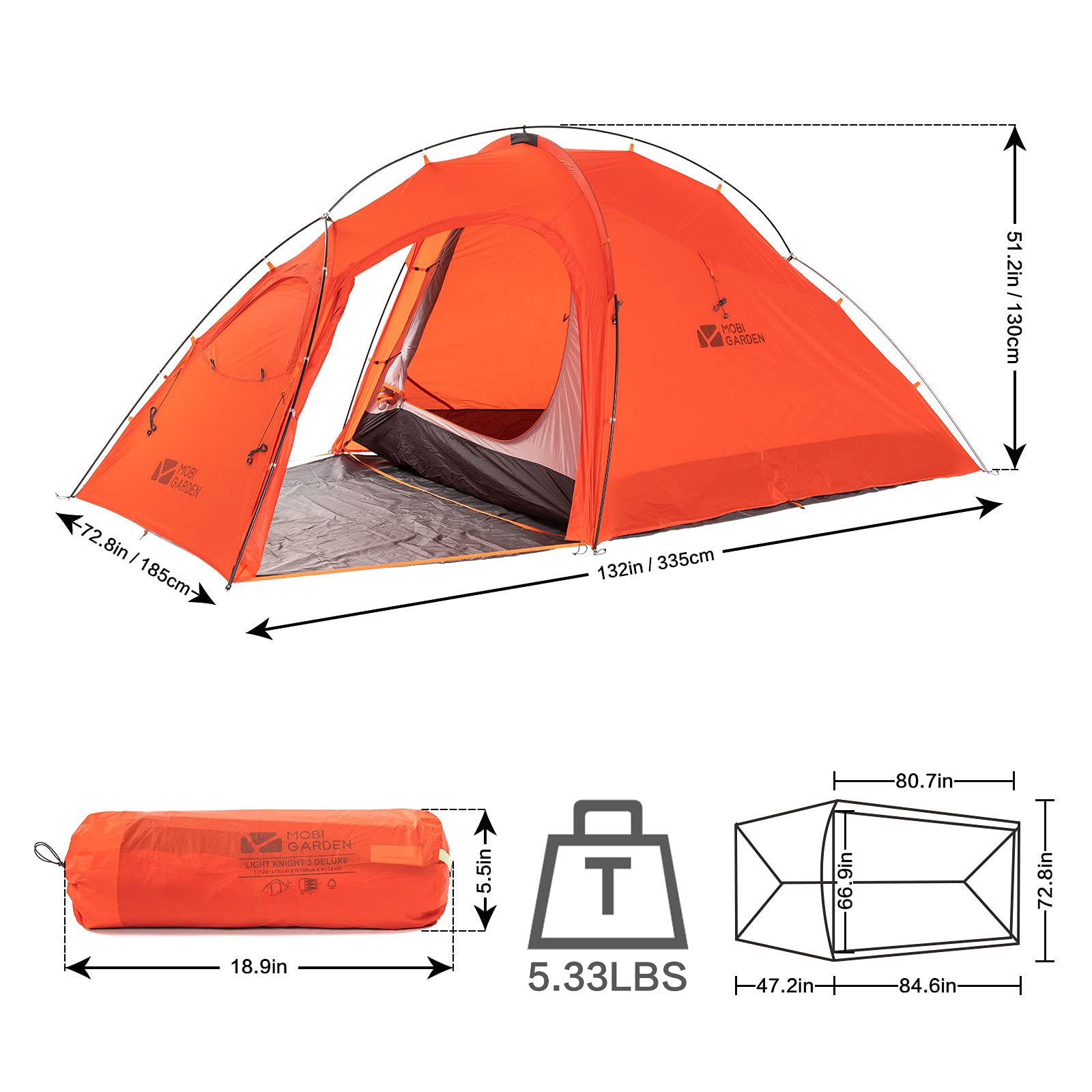 MOBI GARDEN LIGHT KNIGHT 1 ソロテント Mobi Garden Light Knight UL1