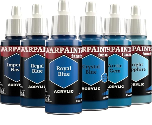 The Army Painter, Warpaints Fanatic Flexible Triad: Vivid Blues, 6 x 18 ml acrylic paints - Miniature quality hobby paint for Dungeons and dragons (DnD) & Warhammer Miniatures - Flexible Triad: Vivid Blues