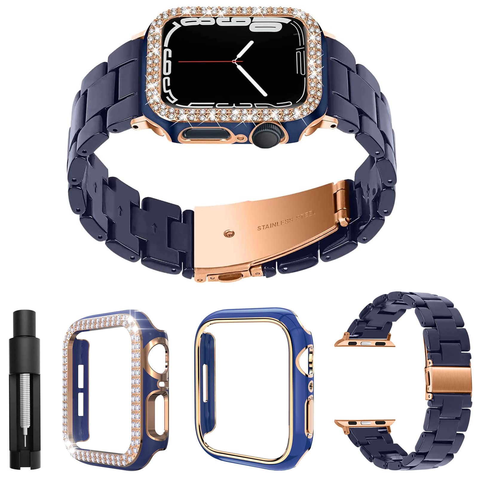 Amazon.co.jp: [GOCROWEEN] for Apple Watch9/8/7 用 バンド アップル 
