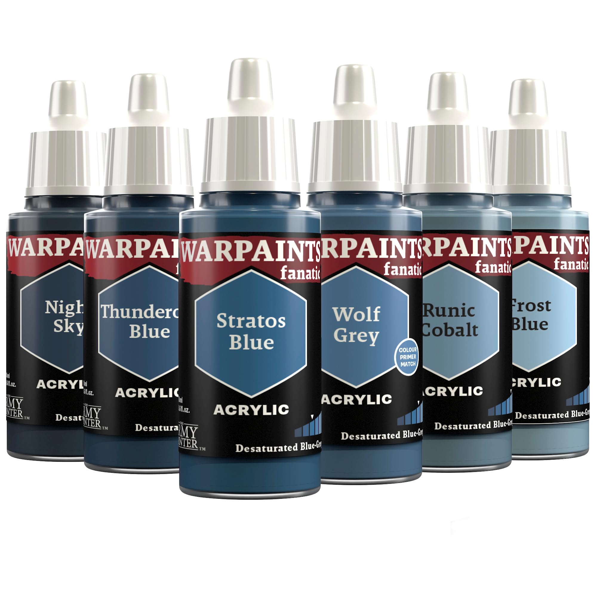 The Army Painter, Warpaints Flexible Triad: Desaturated Blue-Greys, 6 x 18 ml Peinture Acrylique - Pour Peinture de Figurine Warhammer et Donjon et Dragon