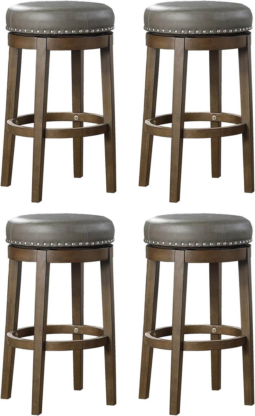 Amazoncom Lexicon Whitby 305 Inch Pub Height Round Swivel Seat Bar Stool