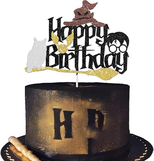 ShuanQ Harry Happy Birthday Cake Topper Magic Themed Potter