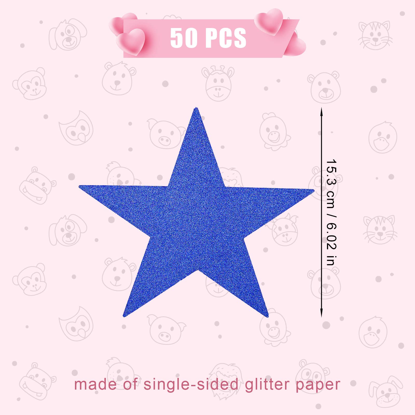 50 Étoiles Pailletées En Papier - Déco Murale Scintillante Pour Fêtes Et Anniversaires