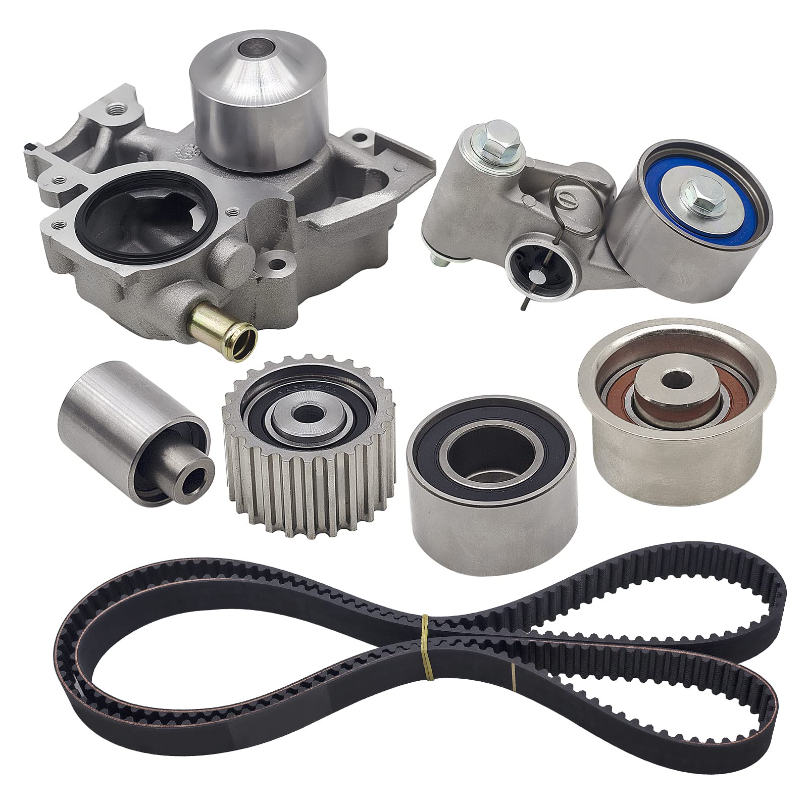 HANSHUO Engine Timing Belt Kit with Water Pump Compatible with 2006-2012 Subaru Forester Legacy Impreza Replaces # TKF-006, TCKWP304A，TCK304,13033-AA042 13073-AA190 (EJ25-7)