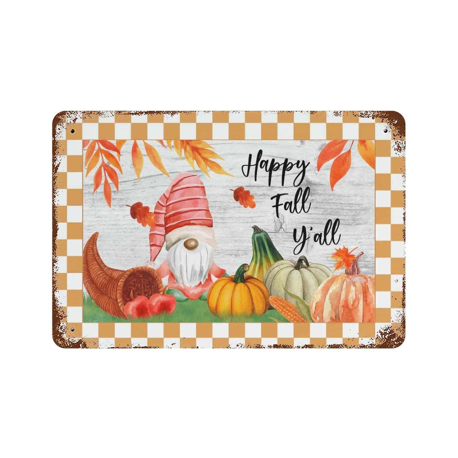 Pancarte vintage résistante 30x45 cm pour une décoration d'automne durable au jardin