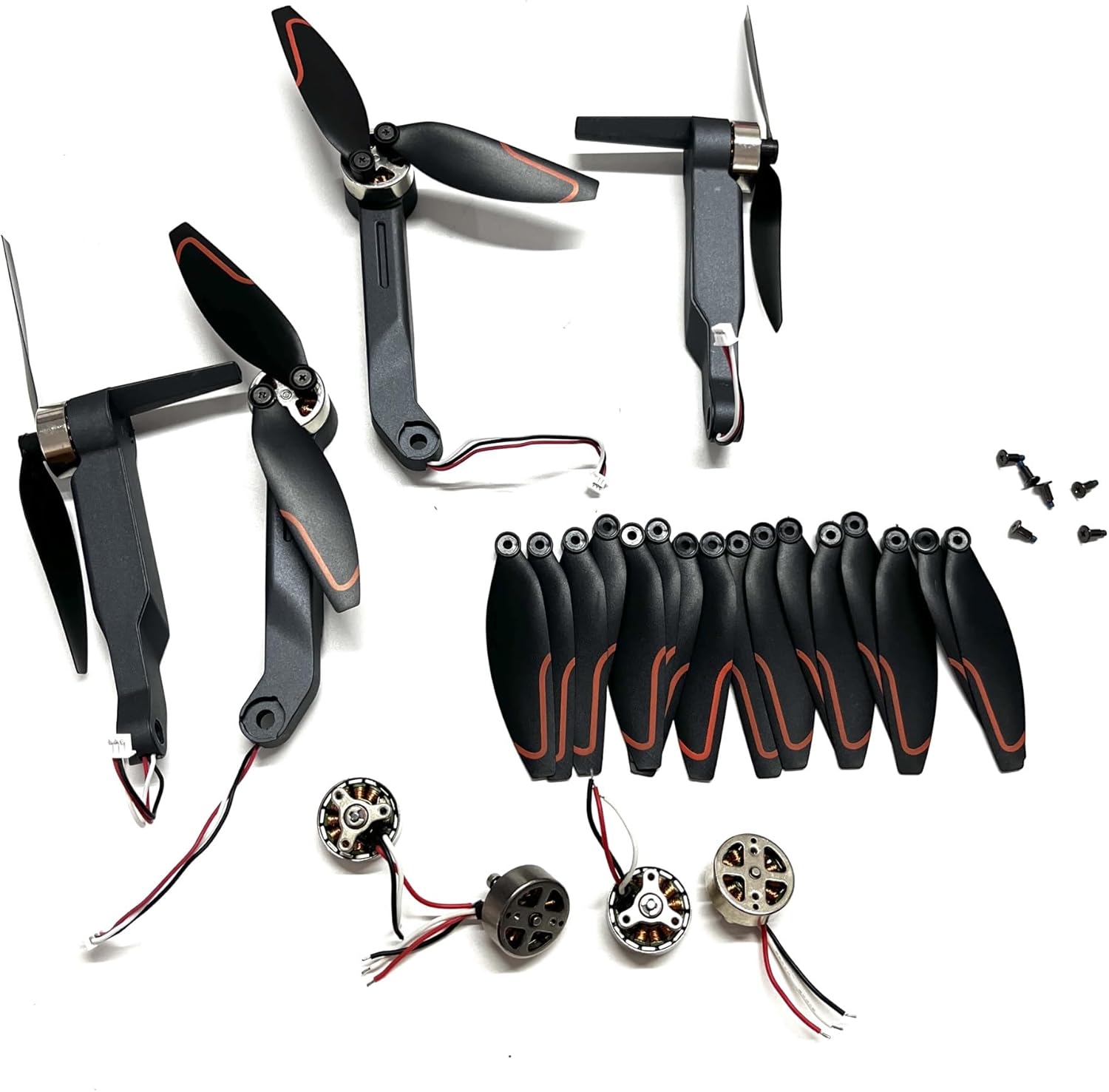 Fit for S1S RC Drone Blades Spare Parts，Used for LS-S1S Brushless Foldable Quadcopter Replacement Propeller Blade Arms Motor(White)